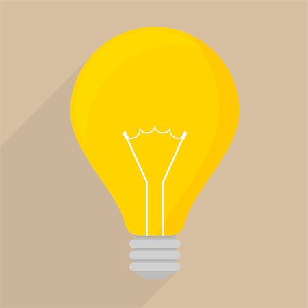 simsearch:400-07578321,k - minimalistic illustration of a lightbulb icon, eps10 vector Stock Photo - Budget Royalty-Free & Subscription, Code: 400-08494505