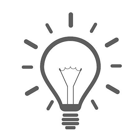 simsearch:400-07578321,k - minimalistic illustration of a lightbulb, eps10 vector Stock Photo - Budget Royalty-Free & Subscription, Code: 400-08494511