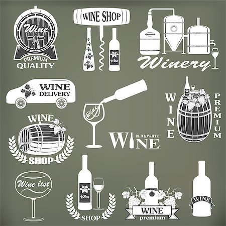 simsearch:400-06738835,k - Set of wine signs, badges and labels Stock Photo - Budget Royalty-Free & Subscription, Code: 400-08494644