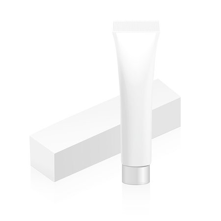 simsearch:400-09097751,k - Make up. Tube of cream or gel white plastic product. Container, product and packaging. White background. Foto de stock - Super Valor sin royalties y Suscripción, Código: 400-08494976