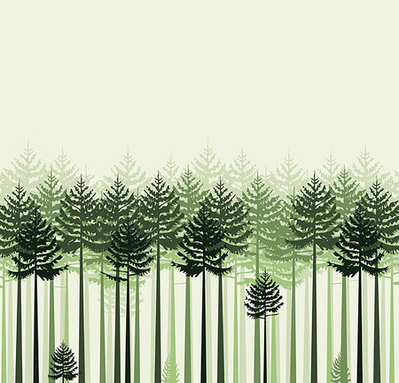 simsearch:400-08379558,k - Vector illustration background landscape with trees. Forest Fotografie stock - Microstock e Abbonamento, Codice: 400-08495266