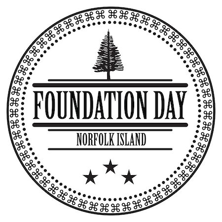 Stamp imprint of to celebrate the Foundation Day Norfolk Island. Stock Photo - Budget Royalty-Free & Subscription, Code: 400-08495840