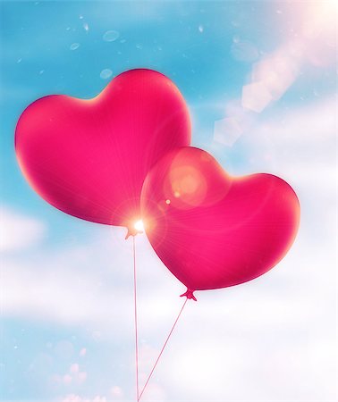 simsearch:400-08012338,k - Romantic red balloons in a shape of a heart with bokeh lights. Stock Photo - Budget Royalty-Free & Subscription, Code: 400-08495937