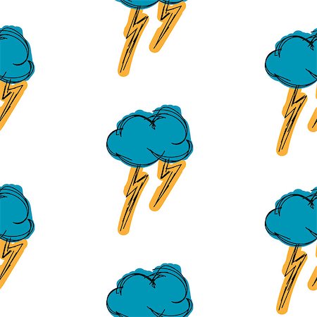 simsearch:400-07427440,k - Thundercloud hand drawn is painted simple background seamless pattern Stock Photo - Budget Royalty-Free & Subscription, Code: 400-08496362