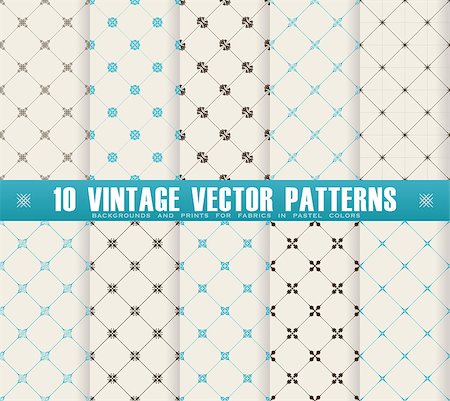 extezy (artist) - Vector seamless tile pattern. Modern stylish texture. Geometric with dotted rhombus in vintage floral style Stock Photo - Budget Royalty-Free & Subscription, Code: 400-08496526
