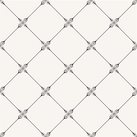 extezy (artist) - Vector seamless tile pattern. Modern stylish texture. Geometric with dotted rhombus in vintage floral style Fotografie stock - Microstock e Abbonamento, Codice: 400-08496547