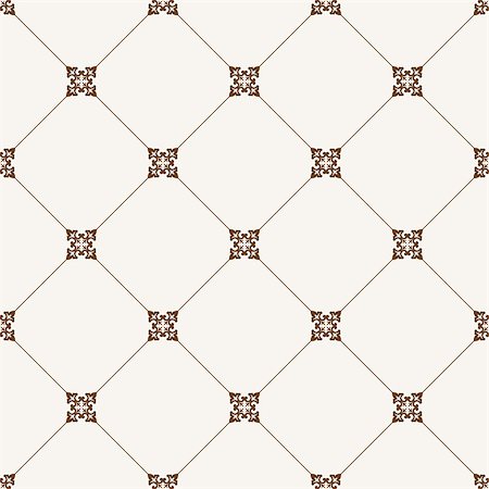 extezy (artist) - Vector seamless tile pattern. Modern stylish texture. Geometric with dotted rhombus in vintage floral style Stock Photo - Budget Royalty-Free & Subscription, Code: 400-08496548