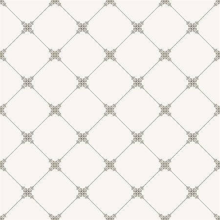 extezy (artist) - Vector seamless tile pattern. Modern stylish texture. Geometric with dotted rhombus in vintage floral style Fotografie stock - Microstock e Abbonamento, Codice: 400-08496554
