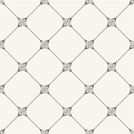 extezy (artist) - Vector seamless tile pattern. Modern stylish texture. Geometric with dotted rhombus in vintage floral style Fotografie stock - Microstock e Abbonamento, Codice: 400-08496552