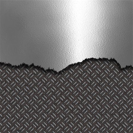 simsearch:400-05901999,k - Damaged chrome metal on a diamond plate texture background Stock Photo - Budget Royalty-Free & Subscription, Code: 400-08497098