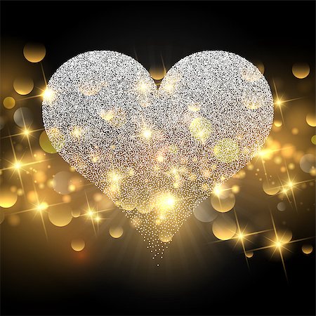 simsearch:400-06528675,k - Decorative Valentine's Day background with sparkle design Stockbilder - Microstock & Abonnement, Bildnummer: 400-08497099