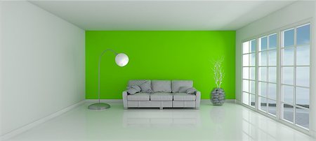 3D Render of an Empty Room and sofa Stock Photo - Budget Royalty-Free & Subscription, Code: 400-08497101