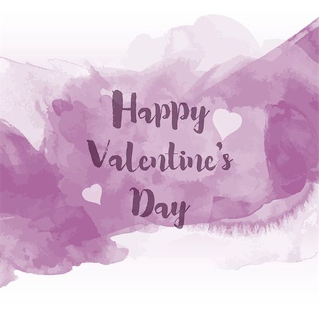 simsearch:400-06528675,k - Decorative Valentine's Day background with watercolour design Stockbilder - Microstock & Abonnement, Bildnummer: 400-08497127