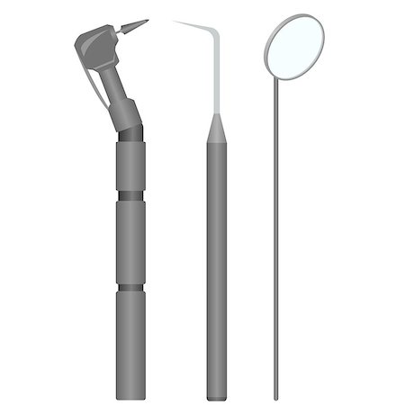 dental drill - Medical equipment and tools. The illustration on a white background. Stock Photo - Budget Royalty-Free & Subscription, Code: 400-08497285