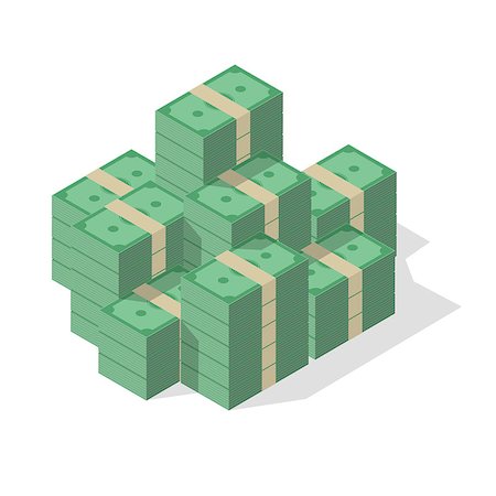 minimalistic illustration of a pile of cash, eps10 vector Fotografie stock - Microstock e Abbonamento, Codice: 400-08497360