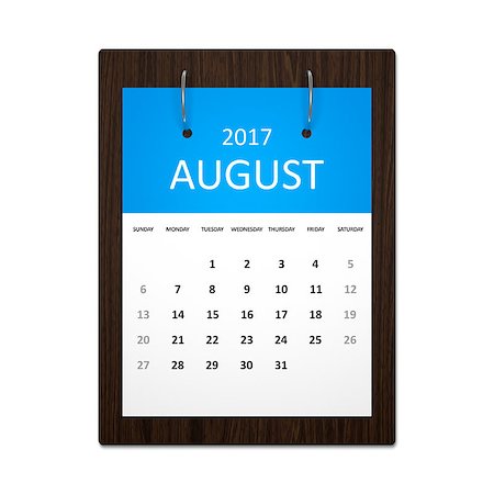 An image of a stylish calendar for event planning 2017 august Stock Photo - Budget Royalty-Free & Subscription, Code: 400-08497499