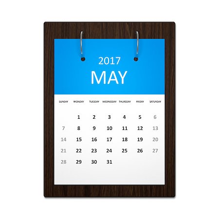 An image of a stylish calendar for event planning 2017 may Stock Photo - Budget Royalty-Free & Subscription, Code: 400-08497506