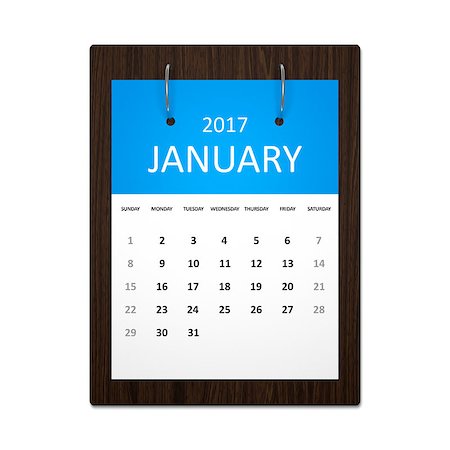 An image of a stylish calendar for event planning 2017 january Stock Photo - Budget Royalty-Free & Subscription, Code: 400-08497502