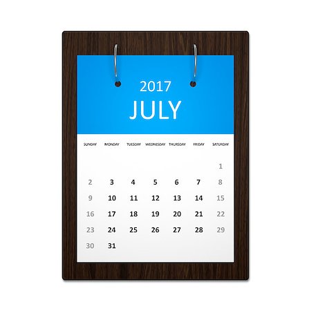 An image of a stylish calendar for event planning 2017 july Stock Photo - Budget Royalty-Free & Subscription, Code: 400-08497503