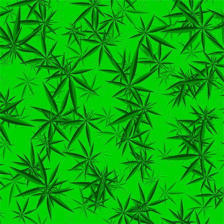 simsearch:400-05079986,k - Green Cannabis Leaves Background. Green Marijuana Pattern Foto de stock - Super Valor sin royalties y Suscripción, Código: 400-08497561