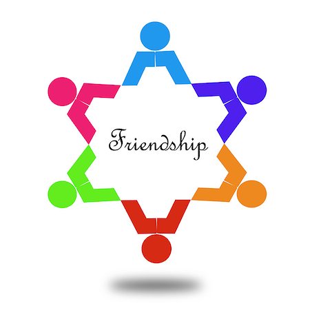 Friendship concept image with hi-res rendered artwork that could be used for any graphic design. Foto de stock - Super Valor sin royalties y Suscripción, Código: 400-08497588