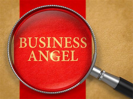 simsearch:400-07832378,k - Business Angel through Loupe on Old Paper with Red Vertical Line Background. 3d Render. Photographie de stock - Aubaine LD & Abonnement, Code: 400-08497833