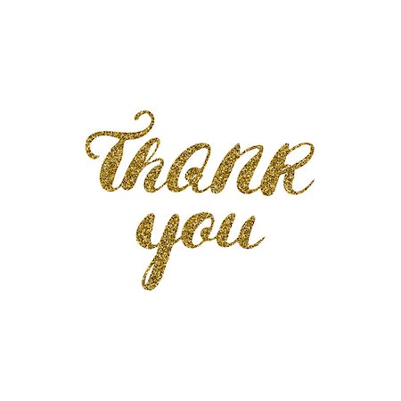 simsearch:400-09108757,k - Hand drawn ink thank you card, gold glitter textured. Isolated on a white background. Stock Photo - Budget Royalty-Free & Subscription, Code: 400-08498289