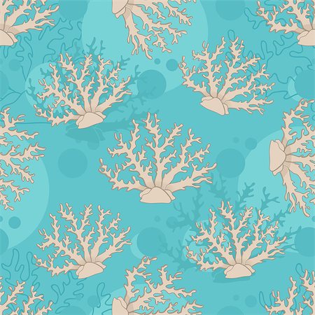 simsearch:400-09029281,k - Vector seamless pattern with beige coral. Good for textile, wallpapers, paper for art and craft. Stockbilder - Microstock & Abonnement, Bildnummer: 400-08498445