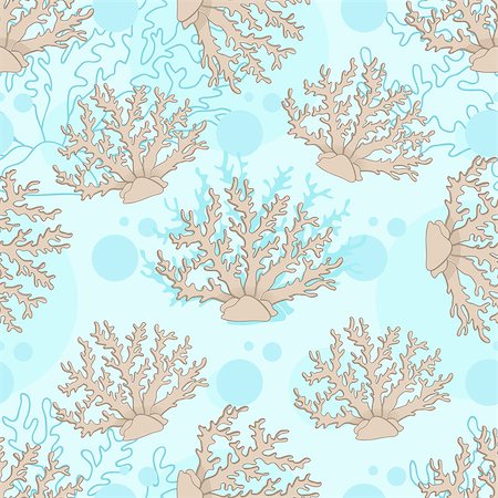 simsearch:400-04393429,k - Vector seamless pattern with beige coral. Good for textile, wallpapers, paper for art and craft. Stockbilder - Microstock & Abonnement, Bildnummer: 400-08498443