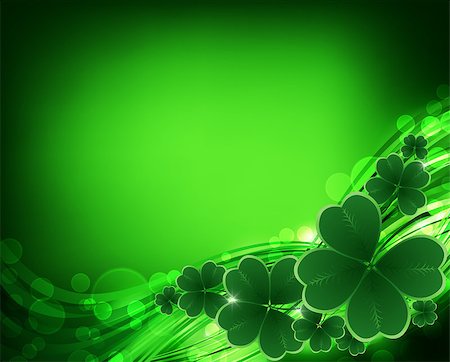 simsearch:400-05885156,k - Saint Patricks day background. Clover vector background. Stock Photo - Budget Royalty-Free & Subscription, Code: 400-08498554