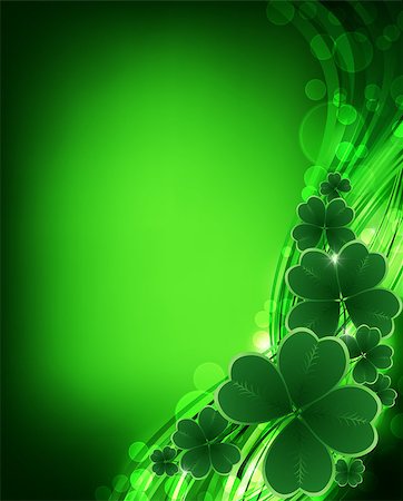 simsearch:400-05885156,k - Saint Patricks day background. Clover vector background. Stock Photo - Budget Royalty-Free & Subscription, Code: 400-08498555