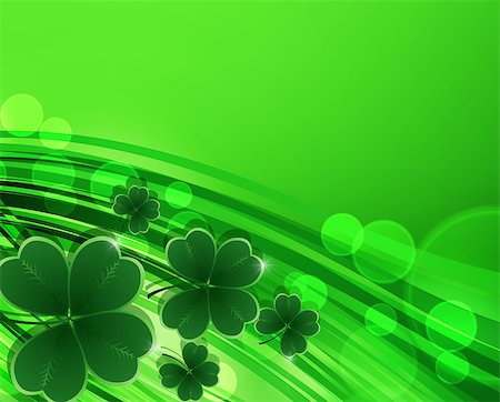 simsearch:400-05885156,k - Saint Patricks day background. Clover vector background. Stock Photo - Budget Royalty-Free & Subscription, Code: 400-08498557