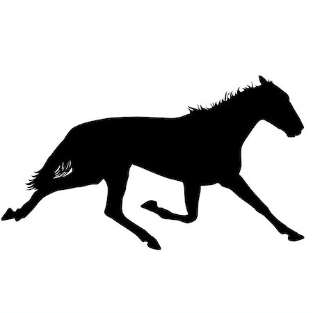 simsearch:400-07316355,k - silhouette of black mustang horse vector illustration Stock Photo - Budget Royalty-Free & Subscription, Code: 400-08498560