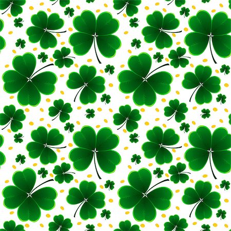 simsearch:400-05885156,k - Saint Patricks day background. Clover vector background. Stock Photo - Budget Royalty-Free & Subscription, Code: 400-08498590