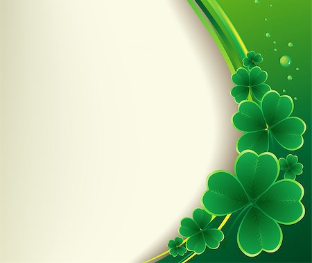 simsearch:400-05885156,k - Saint Patricks day background. Clover vector background. Stock Photo - Budget Royalty-Free & Subscription, Code: 400-08498593