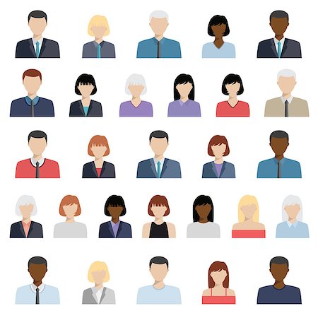 simsearch:400-07954648,k - Set of business people icons on the white background. Also available as a Vector in Adobe illustrator EPS 8 format. Stock Photo - Budget Royalty-Free & Subscription, Code: 400-08498690