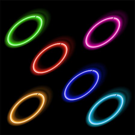 set of neon frames. vector illustration EPS 10 Stock Photo - Budget Royalty-Free & Subscription, Code: 400-08499104