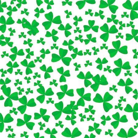 simsearch:400-08039008,k - Green Cartoon Clover Leaves Isolated on White Background Photographie de stock - Aubaine LD & Abonnement, Code: 400-08499194