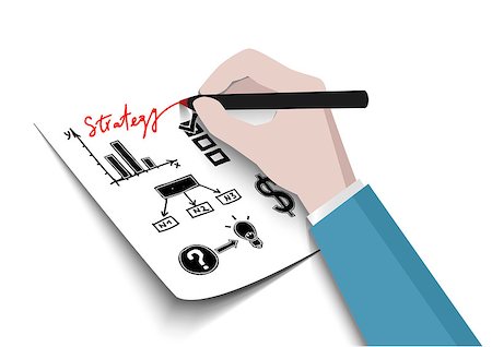 financial highlights - Vector illustration of hand writing a Strategy word on a paper with hand drawn finance related elements Stock Photo - Budget Royalty-Free & Subscription, Code: 400-08499679