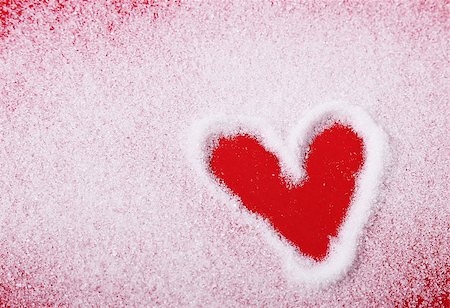 a sugar heart in a red background Stockbilder - Microstock & Abonnement, Bildnummer: 400-08499686