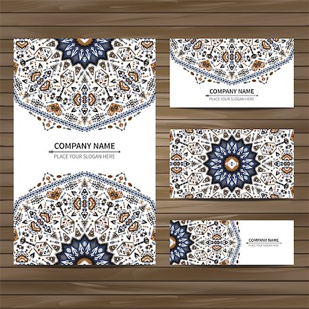 Business colorful card template. Vector illustration in native style Stock Photo - Budget Royalty-Free & Subscription, Code: 400-08491749