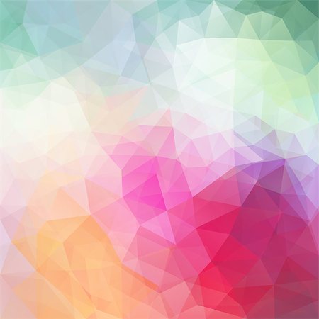 simsearch:400-08492092,k - Vector triangle mosaic background with transparencies in bright colors Fotografie stock - Microstock e Abbonamento, Codice: 400-08492155