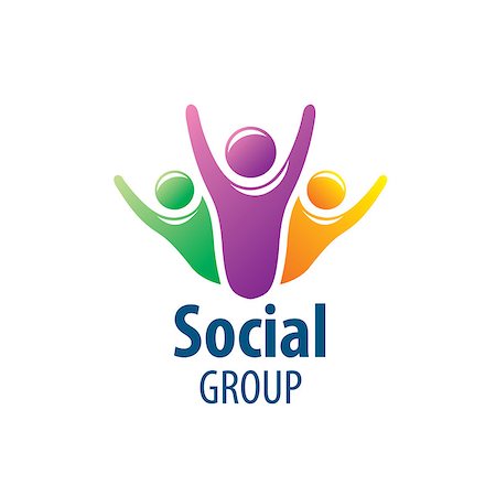 Abstract vector logo people for social groups Stock Photo - Budget Royalty-Free & Subscription, Code: 400-08492464