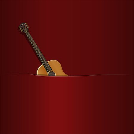 drstokvektor (artist) - Vector illustration of acoustic guitar in the pocket, with the background music or the possibility of inscribing your image Stockbilder - Microstock & Abonnement, Bildnummer: 400-08492603