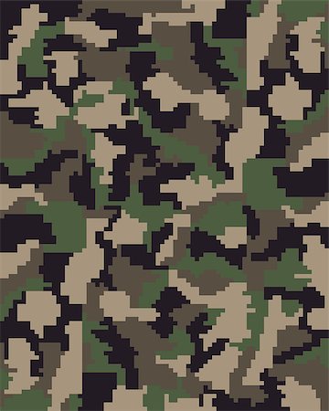 stealth fighter - Seamless pattern of digital camouflage, vector Stock Photo - Budget Royalty-Free & Subscription, Code: 400-08492838