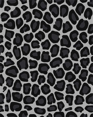 Seamless leopard pattern in black and white, vector Stock Photo - Budget Royalty-Free & Subscription, Code: 400-08492849