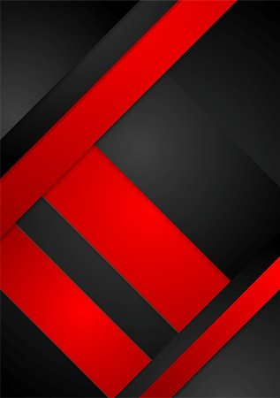 simsearch:400-08135278,k - Contrast geometric abstract background. Vector red and black corporate design Stock Photo - Budget Royalty-Free & Subscription, Code: 400-08492944