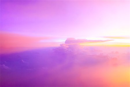 simsearch:400-05242072,k - Sunset sky with clouds. Top view Stock Photo - Budget Royalty-Free & Subscription, Code: 400-08493249