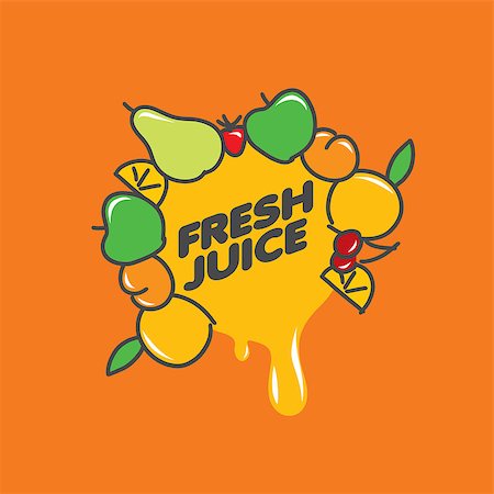 vector icon fresh juice from natural products Stock Photo - Budget Royalty-Free & Subscription, Code: 400-08493303