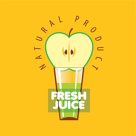 vector icon fresh juice from natural products Stock Photo - Budget Royalty-Free & Subscription, Code: 400-08493316